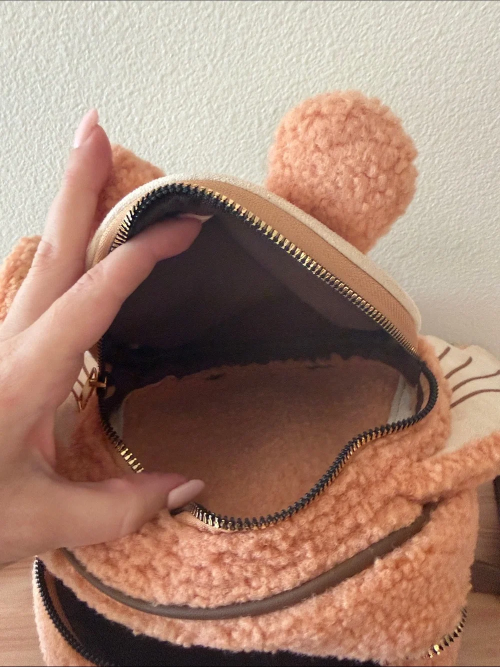 Loungefly Plush JarJar Binks Character Backpack - Peach, Brown & Cream